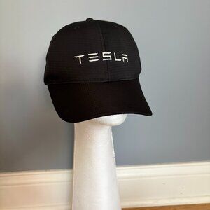 NWT, Tesla Black Cap with White Logo, size NS  (not sized, one size fits all)